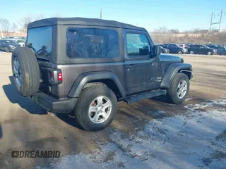 2020 Jeep Wrangler Sport S with VIN 1C4GJXAN8LW207543, listed as a IAAI auction lot 41630531 with 22,621 mi miles and . Bid and sale history available at DreamBid. Image 4.