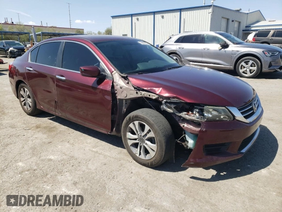 2014 Honda Accord LX with VIN 1HGCR2F38EA202796, listed as a Copart auction lot 66989954 with 91,024 mi miles and Salvage Title. Bid and sale history available at carsss.com. Image 4.