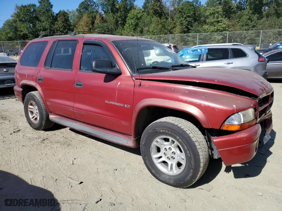 2001 Dodge Durango with VIN 1B4HS28Z11F530906, listed as a Copart auction lot 75046514 with 201,244 mi miles and Salvage Title. Bid and sale history available at carsss.com. Image 4.