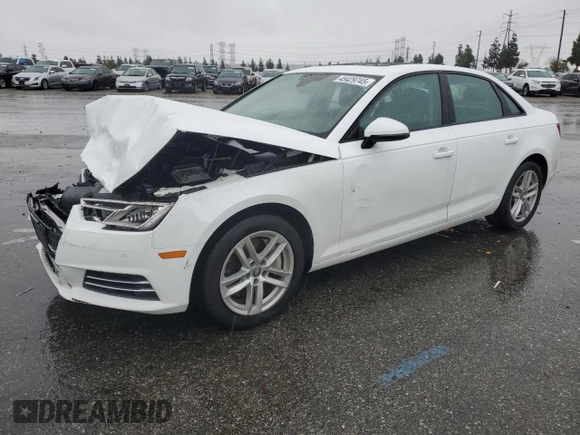 2017 Audi A4 Premium with VIN WAUGNAF43HN017564, listed as a Copart auction lot 45429745 with 64,949 mi miles and Salvage Title. Bid and sale history available at carsss.com. Image 1.