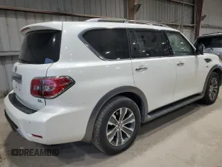 2019 Nissan Armada SL z VIN JN8AY2ND7KX008129, wystawiony jako Copart lot #57850435 z przebiegiem Nie podano mil oraz Szkoda całkowita • Salvage title. Historia ofert i sprzedaży dostępna na DreamBid. Obrazek 3.