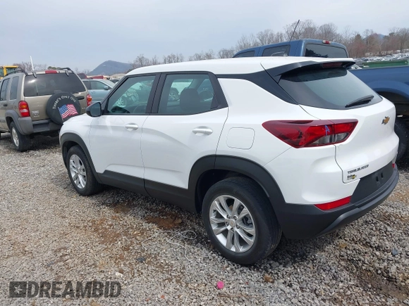 2023 Chevrolet TrailBlazer LS with VIN KL79MMS27PB164679, listed as a IAAI auction lot 41785080 with 30,131 mi miles and . Bid and sale history available at DreamBid. Image 3.