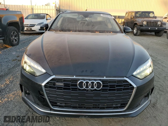 2023 Audi A5 Sportback Premium Plus with VIN WAUCBCF55PA008902, listed as a Copart auction lot 76326794 with 18,904 mi miles and Salvage Title. Bid and sale history available at carsss.com. Image 5.