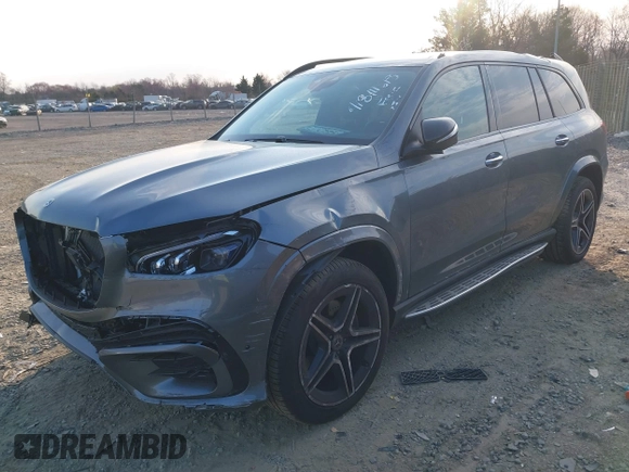 2025 Mercedes-Benz GLS 450 with VIN 4JGFF5KEXSB308035, listed as a IAAI auction lot 41814613 with 1,985 mi miles and . Bid and sale history available at DreamBid. Image 17.