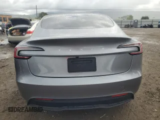 2025 Tesla Model 3 Long Range with VIN 5YJ3E1EAXSF980461, listed as a Copart auction lot 51093215 with 225 mi miles and Salvage title. Bid and sale history available at DreamBid. Image 6.