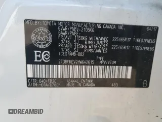 2017 Toyota RAV4 LE с VIN 2T3BFREV2HW642615, выставлен на аукционе Copart как лот 61675785 с пробегом 151 805 миль миль и Чистый • Clean title. История ставок и продаж доступна на DreamBid. Изображение 14.