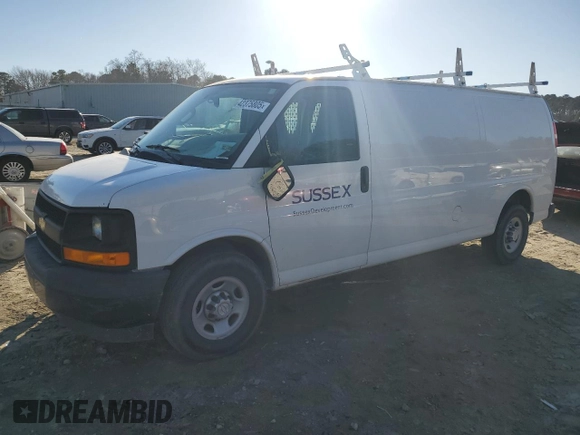 2017 Chevrolet Express Cargo with VIN 1GCZGHFG3H1183700, listed as a Copart auction lot 42375805 with 123,280 mi miles and Salvage title. Bid and sale history available at DreamBid. Image 1.