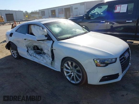 2016 Audi A5 Premium Plus with VIN WAUM2AFR2GA056868, listed as a IAAI auction lot 41764198 with 106,751 mi miles. Bid and sale history available at carsss.com. Image 1.