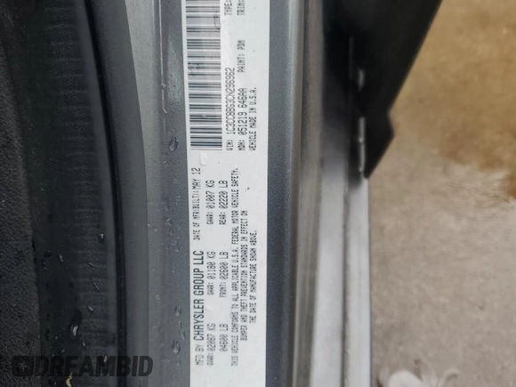 2012 Chrysler 200 Touring z VIN 1C3CCBBG3CN296962, wystawiony jako Copart lot #57275335 z przebiegiem 151 466 mil mil oraz Szkoda całkowita • Salvage title. Historia ofert i sprzedaży dostępna na DreamBid. Obrazek 12.