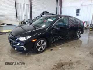 2020 Honda Civic Sedan LX with VIN 19XFC2F60LE017899, listed as a Copart auction lot 46918875 with 33,557 mi miles and Salvage Title. Bid and sale history available at carsss.com. Image 1.