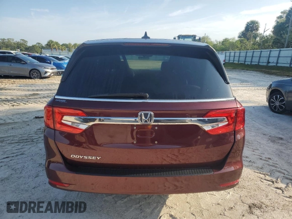 2018 Honda Odyssey EX-L with VIN 5FNRL6H72JB074980, listed as a Copart auction lot 51041465 with 96,240 mi miles and Salvage Title. Bid and sale history available at DreamBid. Image 6.