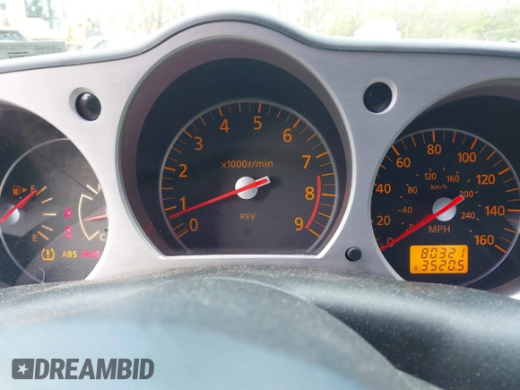 2008 Nissan 350Z with VIN JN1BZ34D78M706046, listed as a IAAI auction lot 41976435 with 80,321 mi miles. Bid and sale history available at carsss.com. Image 7.