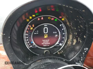 2015 FIAT 500 Turbo with VIN 3C3CFFHH7FT621860, listed as a Copart auction lot 47599345 with 73,817 mi miles and Salvage Title. Bid and sale history available at carsss.com. Image 9.