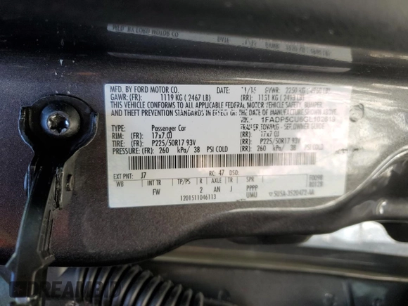 2016 Ford C-Max Energi SEL with VIN 1FADP5CU6GL102619, listed as a Copart auction lot 61224064 with 140,481 mi miles and Clean Title. Bid and sale history available at carsss.com. Image 13.