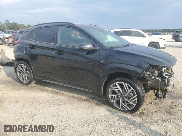 2023 Hyundai Kona N Line with VIN KM8K33A3XPU031197, listed as a Copart auction lot 72999344 with 20,664 mi miles and Salvage Title. Bid and sale history available at carsss.com. Image 4.