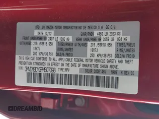 2023 Mazda CX-30 Premium с VIN 3MVDMBDY3PM507398, выставлен на аукционе IAAI как лот 42533176 с пробегом 15 788 миль миль и . История ставок и продаж доступна на DreamBid. Изображение 9.