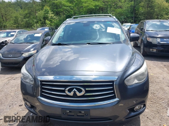 2013 Infiniti JX35 with VIN 5N1AL0MM9DC350915, listed as a IAAI auction lot 42076964 with 162,617 mi miles. Bid and sale history available at carsss.com. Image 11.