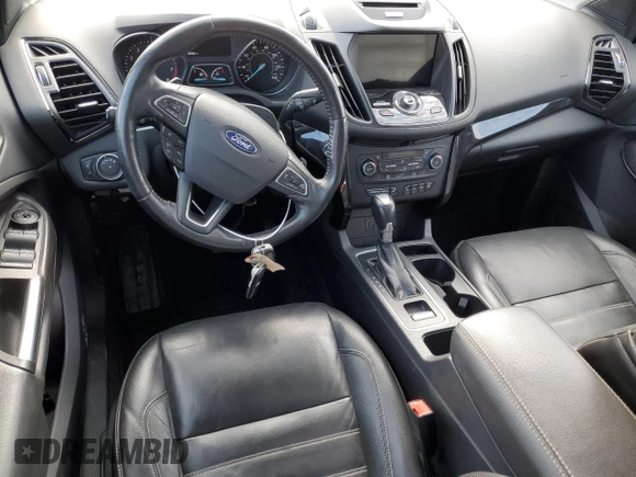 2017 Ford Escape Titanium with VIN 1FMCU0J92HUB12281, listed as a Copart auction lot 49615875 with 126,590 mi miles and Salvage Title. Bid and sale history available at carsss.com. Image 8.