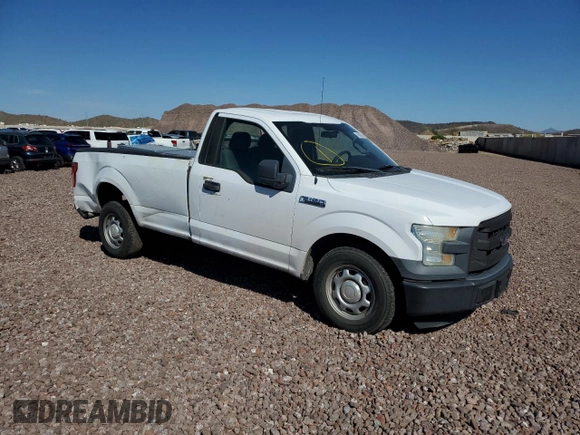 2015 Ford F-150 XL with VIN 1FTMF1C89FKD69802, listed as a Copart auction lot 47600995 with 107,896 mi miles and Salvage title. Bid and sale history available at DreamBid. Image 4.