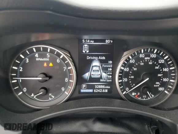 2021 Infiniti Q50 Sensory with VIN JN1EV7CP7MM700320, listed as a Copart auction lot 51660065 with 32,886 mi miles and Salvage title. Bid and sale history available at DreamBid. Image 9.