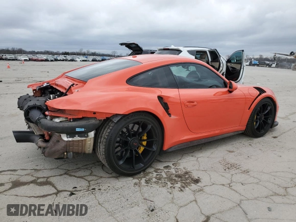 2016 Porsche 911 GT3 RS with VIN WP0AF2A92GS193245, listed as a Copart auction lot 44306855 with 19,949 mi miles and Salvage Title. Bid and sale history available at carsss.com. Image 3.