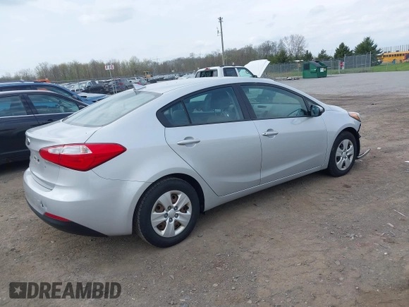 2015 Kia Forte LX with VIN KNAFK4A66F5390206, listed as a IAAI auction lot 42146355 with 107,925 mi miles. Bid and sale history available at carsss.com. Image 4.