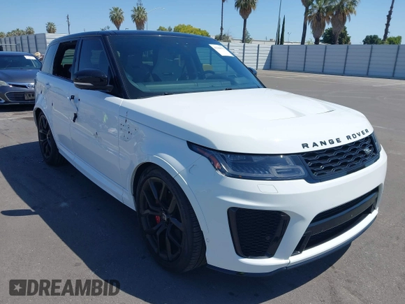 2020 Land Rover Range Rover Sport SVR with VIN SALWZ2RE3LA899227, listed as a IAAI auction lot 42368175 with 63,794 mi miles and . Bid and sale history available at DreamBid. Image 1.