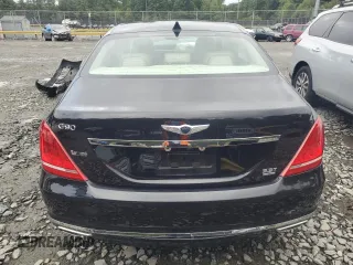 2019 Genesis G90 3.3T Premium with VIN KMHG34JA8KU050754, listed as a Copart auction lot 72037554 with 52,318 mi miles and Salvage Title. Bid and sale history available at carsss.com. Image 6.