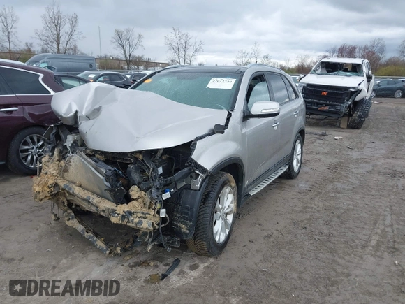 2014 Kia Sorento EX with VIN 5XYKUDA71EG456929, listed as a IAAI auction lot 42012720 with 128,557 mi miles. Bid and sale history available at carsss.com. Image 2.