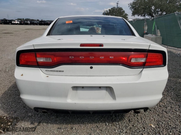 2014 Dodge Charger Police with VIN 2C3CDXAT0EH207305, listed as a Copart auction lot 43279514 with 0 mi miles and Salvage Title. Bid and sale history available at carsss.com. Image 6.