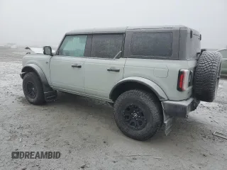2023 Ford Bronco with VIN 1FMEE5DP5PLB08243, listed as a Copart auction lot 89197225 with 19,079 mi miles and Salvage Title. Bid and sale history available at DreamBid. Image 2.