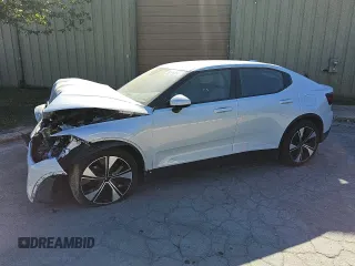 2023 Polestar 2 with VIN YSMED3KA8PL149139, listed as a Copart auction lot 71019124 with 24,023 mi miles and Non Repairable. Bid and sale history available at carsss.com. Image 1.