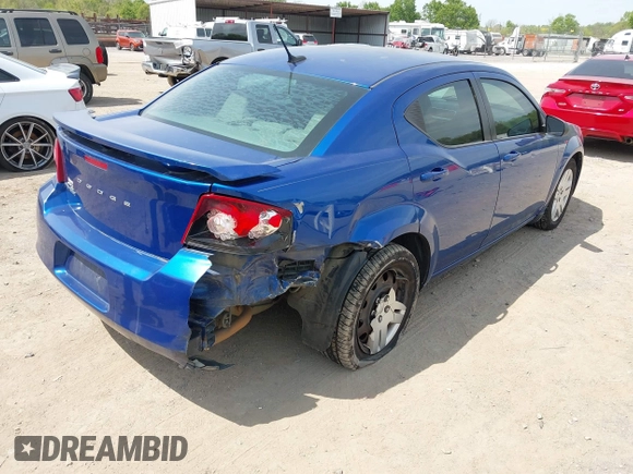 2012 Dodge Avenger SE with VIN 1C3CDZAB6CN200611, listed as a IAAI auction lot 41983441 with 184,464 mi miles. Bid and sale history available at carsss.com. Image 6.