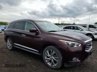 2014 Infiniti QX60 with VIN 5N1AL0MM8EC501163, listed as a Copart auction lot 55392845 with 119,097 mi miles and Salvage title. Bid and sale history available at DreamBid. Image 4.