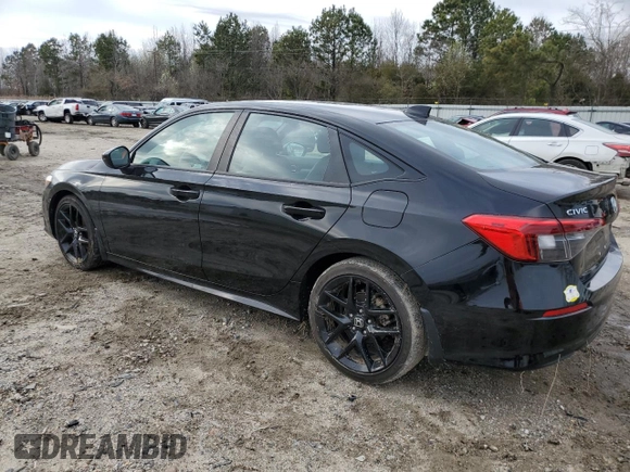 2022 Honda Civic Sedan Sport with VIN 2HGFE2F53NH599572, listed as a Copart auction lot 49557265 with 56,859 mi miles and Salvage Title. Bid and sale history available at carsss.com. Image 2.