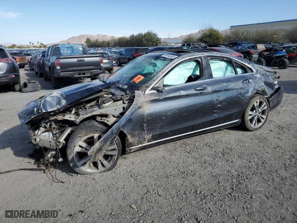 2015 Mercedes-Benz C-Class C 300 with VIN 55SWF4JBXFU084157, listed as a Copart auction lot 50843805 with 103,382 mi miles and Salvage Title. Bid and sale history available at carsss.com. Image 1.