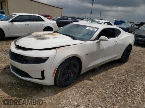 2022 Chevrolet Camaro 2LT with VIN 1G1FD1RS1N0134735, listed as a Copart auction lot 59775864 with 0 mi miles and Salvage Title. Bid and sale history available at carsss.com. Image 1.