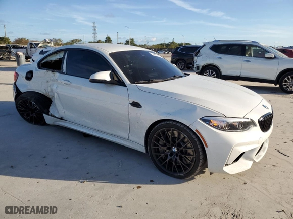 2021 BMW M2 Competition with VIN WBS2U7C04M7J45680, listed as a Copart auction lot 43851495 with 25,919 mi miles and Salvage Title. Bid and sale history available at carsss.com. Image 4.