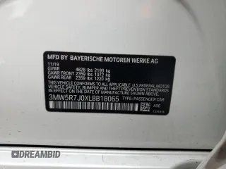 2020 BMW 3 Series 330i xDrive with VIN 3MW5R7J0XL8B18065, listed as a Copart auction lot 53439165 with 69,314 mi miles and Salvage Title. Bid and sale history available at carsss.com. Image 14.