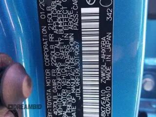 2020 Toyota Prius LE with VIN JTDL9RFU9L3019067, listed as a Copart auction lot 76759424 with 58,028 mi miles and Salvage Title. Bid and sale history available at DreamBid. Image 14.