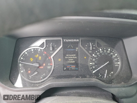 2022 Toyota Tundra Limited z VIN 5TFJA5DB6NX015224, wystawiony jako Copart lot #48236065 z przebiegiem 6 937 mil mil oraz Szkoda całkowita • Salvage title. Historia ofert i sprzedaży dostępna na DreamBid. Obrazek 9.