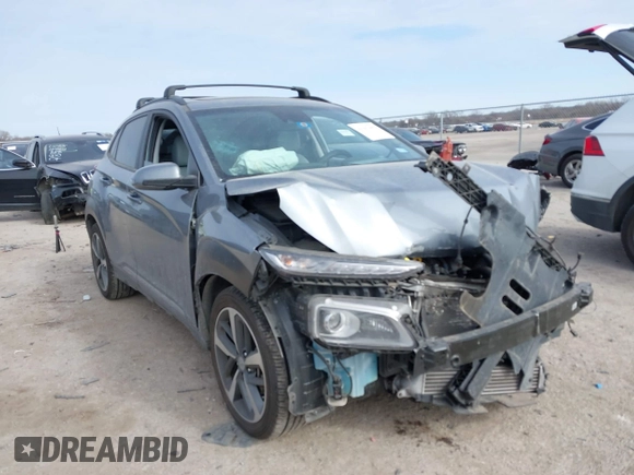 2021 Hyundai Kona Limited with VIN KM8K33A5XMU713252, listed as a IAAI auction lot 41367697 with 42,991 mi miles. Bid and sale history available at carsss.com. Image 1.