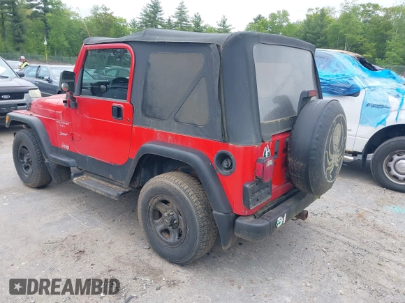 1999 Jeep Wrangler Sport z VIN 1J4FY19S0XP482218, wystawiony jako IAAI lot #42374995 z przebiegiem 149 216 mil mil oraz . Historia ofert i sprzedaży dostępna na DreamBid. Obrazek 3.