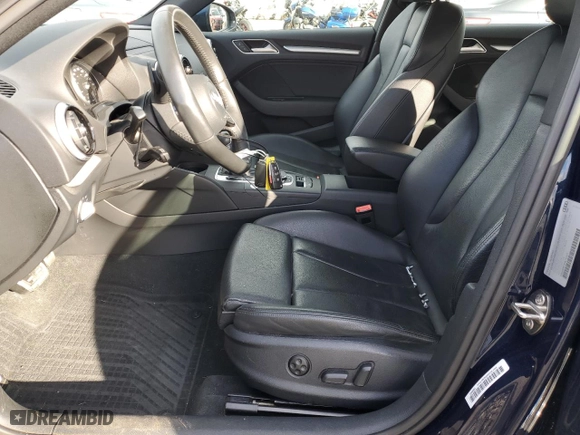2017 Audi A3 Sportback e-tron Premium with VIN WAUUPBFFXHA111971, listed as a Copart auction lot 46076275 with 17,387 mi miles and Salvage Title. Bid and sale history available at carsss.com. Image 7.