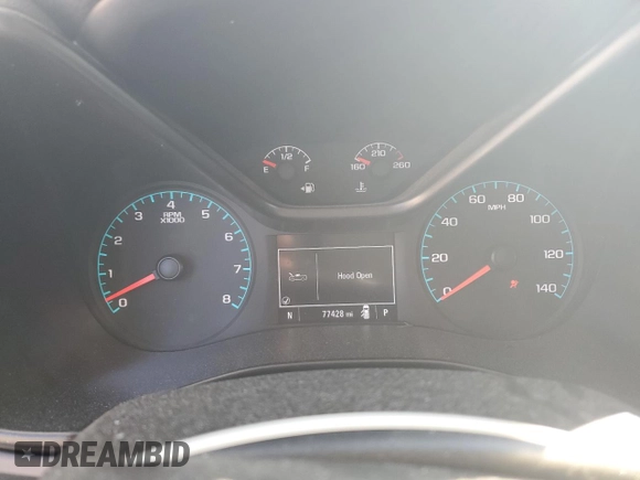 2022 Chevrolet Colorado 2WD Work Truck with VIN 1GCGSBEN9N1108434, listed as a Copart auction lot 52827165 with 77,428 mi miles and Salvage title. Bid and sale history available at DreamBid. Image 9.