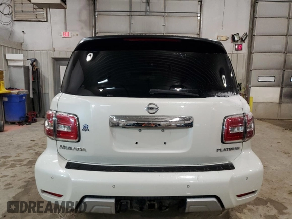2018 Nissan Armada Platinum with VIN JN8AY2NE0J9730294, listed as a Copart auction lot 47524605 with 154,265 mi miles and Salvage Title. Bid and sale history available at carsss.com. Image 6.