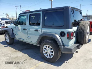 2023 Jeep Wrangler Sport S with VIN 1C4HJXDG5PW623797, listed as a Copart auction lot 66359625 with 16,518 mi miles and Salvage title. Bid and sale history available at DreamBid. Image 2.