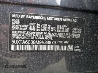 2021 BMW X5 xDrive45e with VIN 5UXTA6C08M9H34879, listed as a Copart auction lot 51859425 with 0 mi miles and Salvage Title. Bid and sale history available at carsss.com. Image 15.