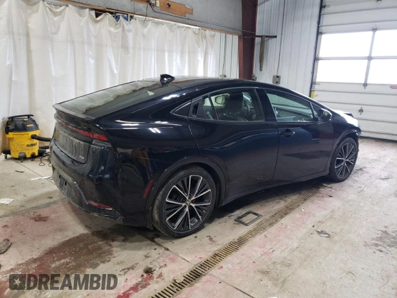 2023 Toyota Prius LE with VIN JTDADABU1P3001889, listed as a Copart auction lot 47177665 with 45,439 mi miles and Salvage Title. Bid and sale history available at DreamBid. Image 3.
