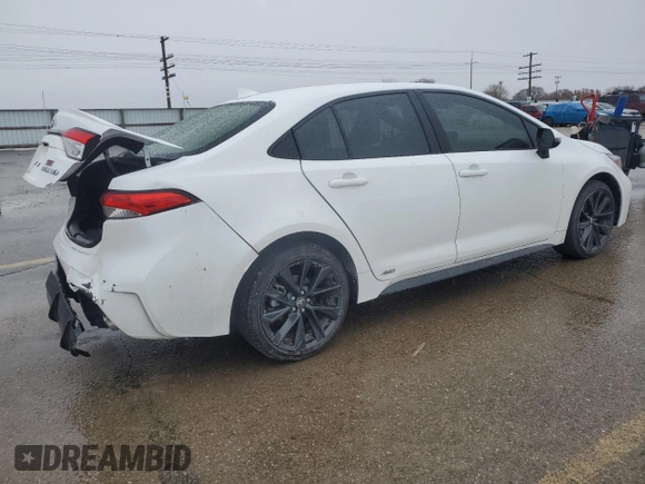 2023 Toyota Corolla Hybrid LE with VIN JTDBDMHE1P3007343, listed as a Copart auction lot 45537195 with 50,913 mi miles and Salvage Title. Bid and sale history available at carsss.com. Image 3.